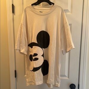 Disney x Coach White Tee with Black Mickey Mouse Graphic
